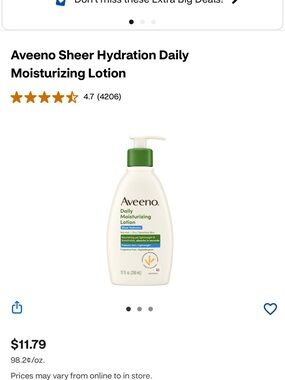 Aveeno Daily Moisturizing Body Lotion - HASK | tea tree 🌲